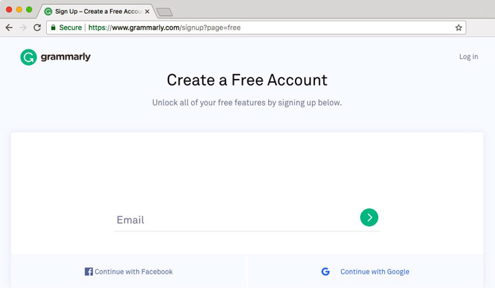 grammarly login for free