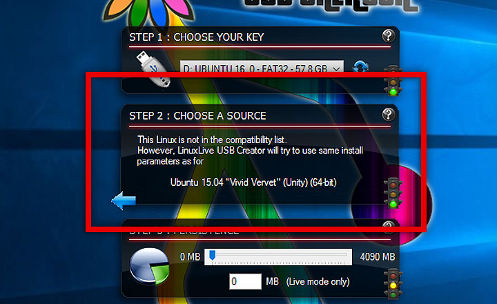 Linux Live USB Creator (LiLi) Ubuntu 16.04